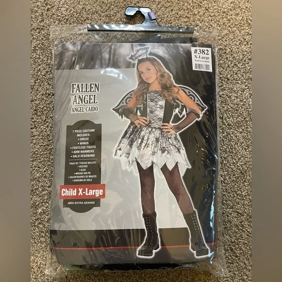Fallen Angel Costume. Girls Size Xlarge | Color: Black/Silver | Size: Xl 14-16 | Pm-76650654's Closet